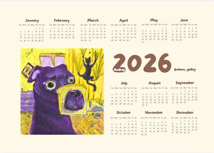 For New Year’s, I Turned My Students’ Art Into Calendars (13 Pics)