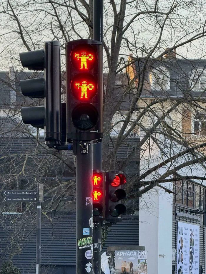 In My Town In Denmark, There’s Little Vikings In The Traffic Lights