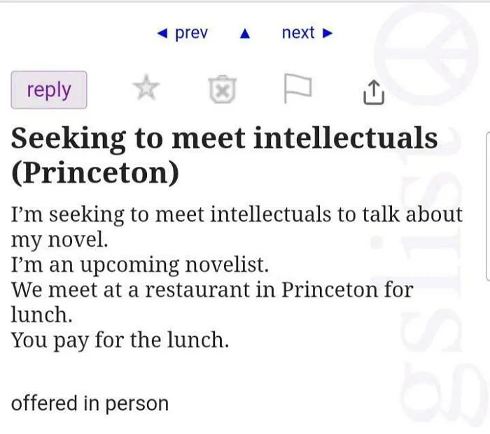 Buy Me Lunch So I Can Talk About Myself