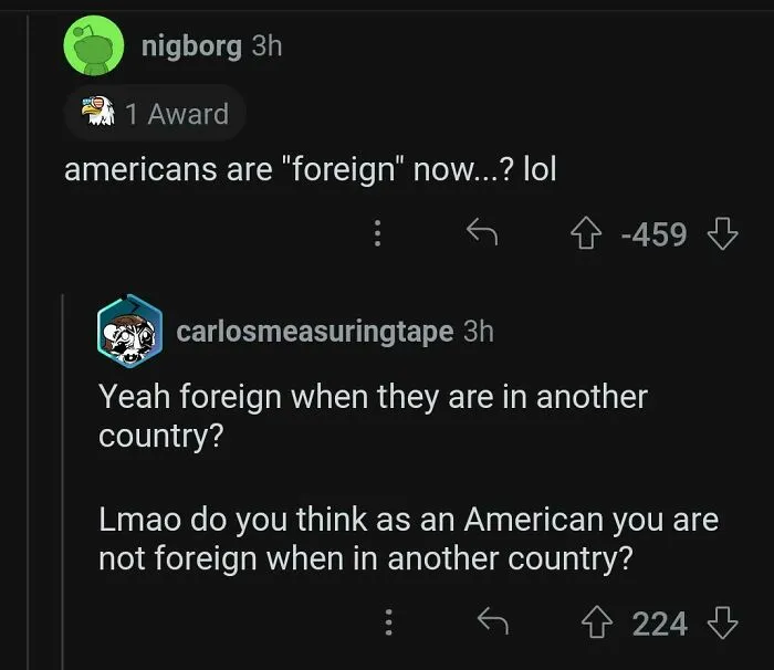 Americans Are "Foreign" Now?