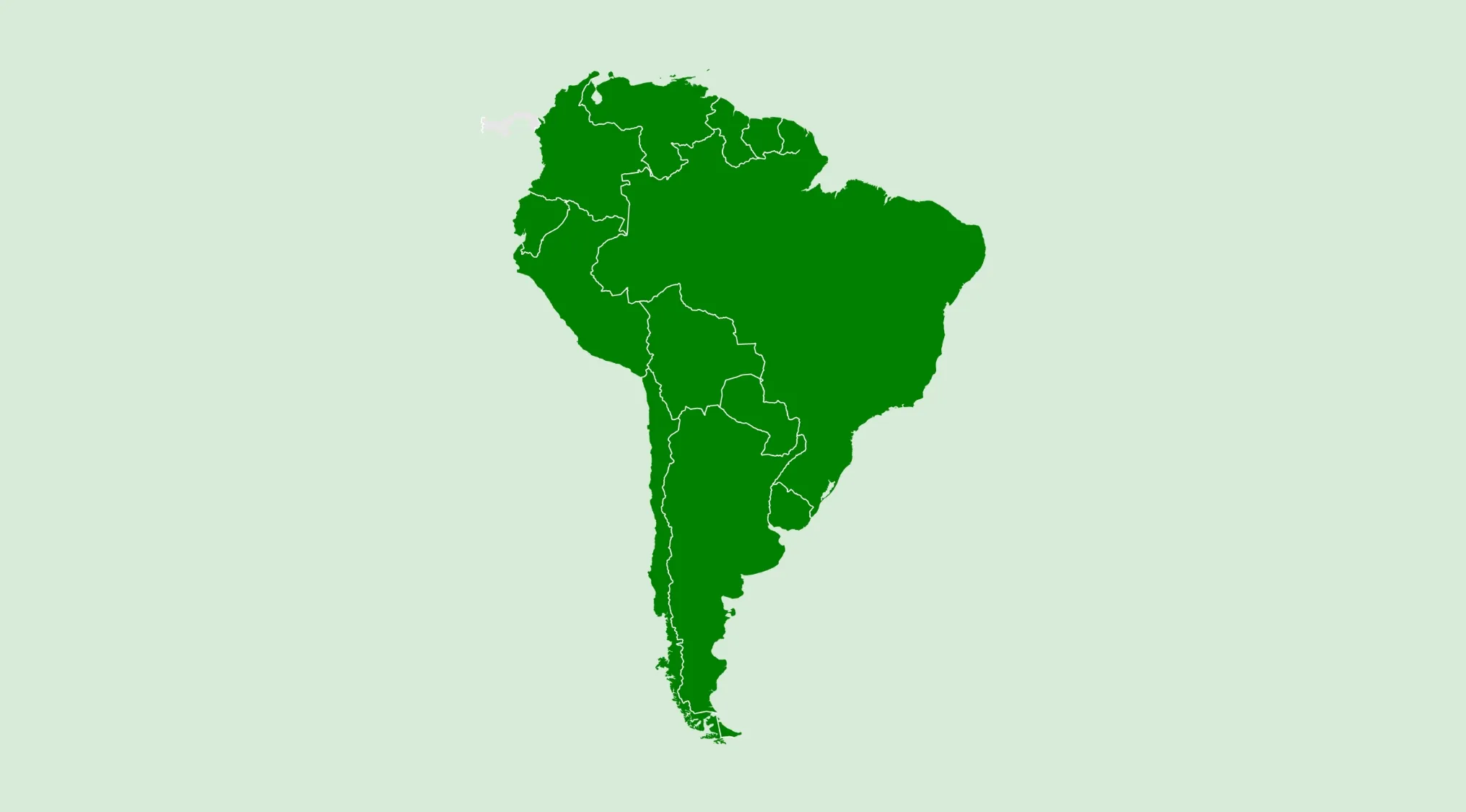 Map of South America showing countries with borders highlighted for deadly decoys identification.