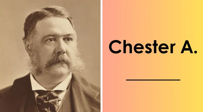 Portrait of the 21st U.S. president with the last name Chester in a sepia-toned vintage photograph.
