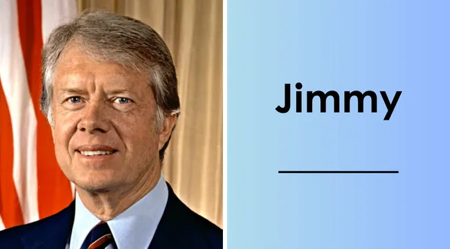 Image of Jimmy Carter, the 39th president of the U.S., with a blank space for typing his last name.