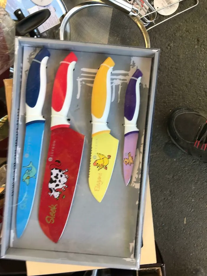 Estos cuchillos son para adultos y están muy afilados