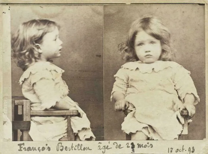 Alphonse Bertillon, The French Detective Who Invented The Mugshot, Tried The Technique Out In His Young Daughter, 23-Month-Old François, In October Of 1893