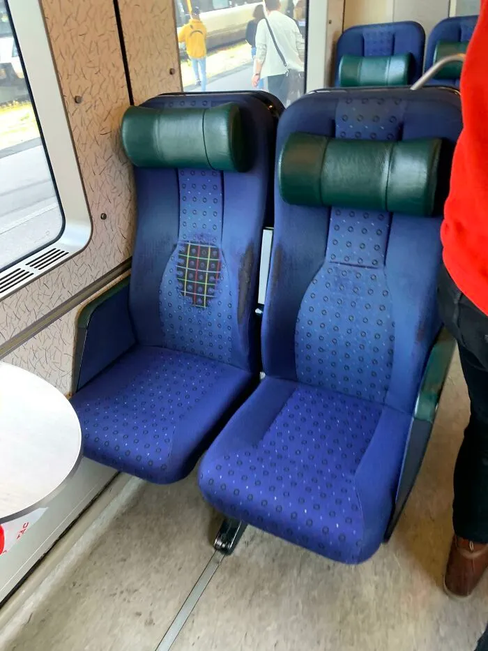 The More This Seat Is Worn Down The More It Reveals The Old Design