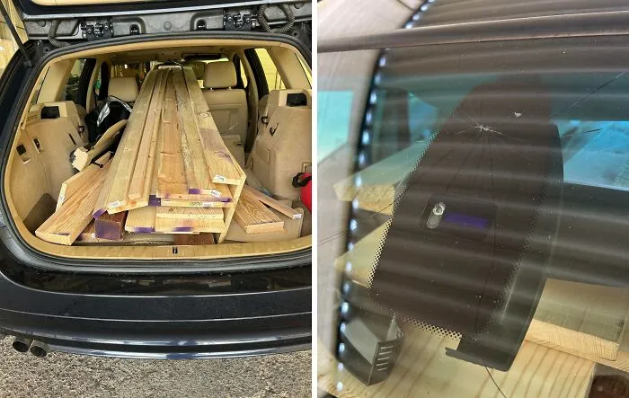Conseguí $320 en madera por $90. Ahora tengo que pagar $500 por un parabrisas nuevo.