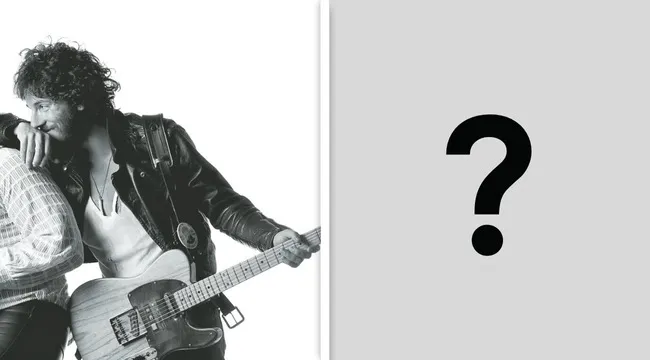 Black and white 1975 album cover featuring a musician with guitar that helped turn artist into a rock icon.