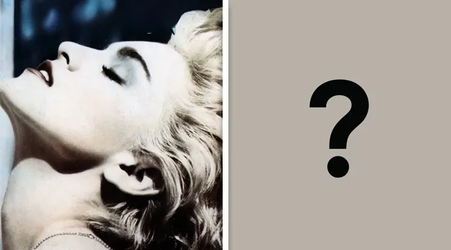 1986 album cover featuring a close-up of a woman’s face with eyes closed, famous pop and rock record.
