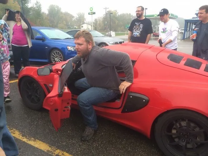 Trying To Get Back Out Of My Friend's Lotus Exige