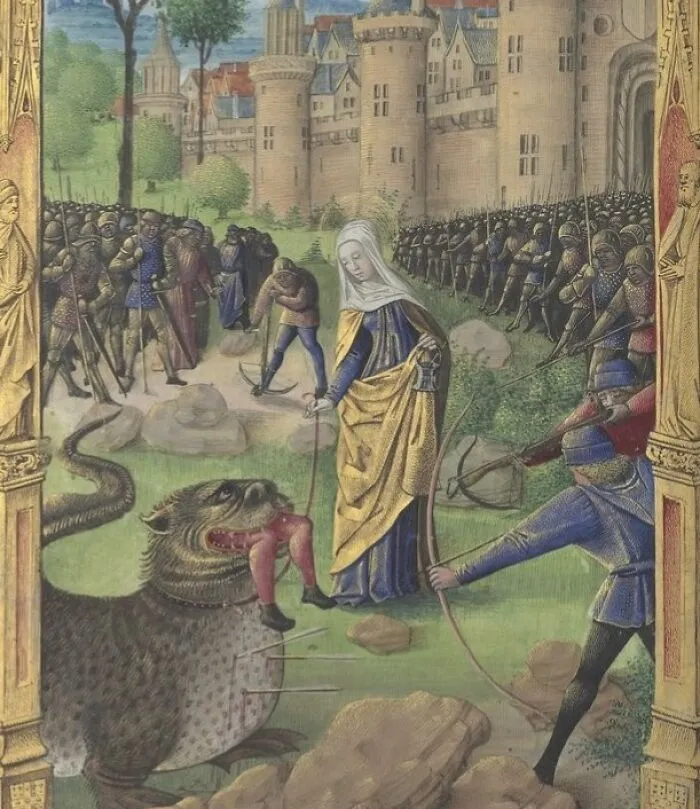 "You Must Have Scared Him, Cupcake Is Usually So Friendly". St Martha And The Tarasque