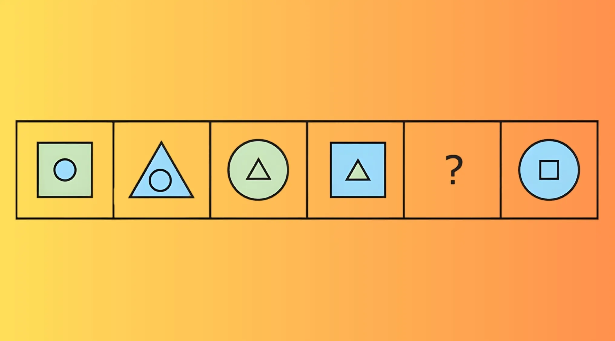 Adult Intelligence Scale IQ test matrix puzzle showing shapes and a missing image to be completed.