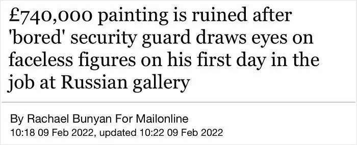 £740,000 painting ruined by security guard who drew eyes on faceless figures at Russian gallery in wild incident