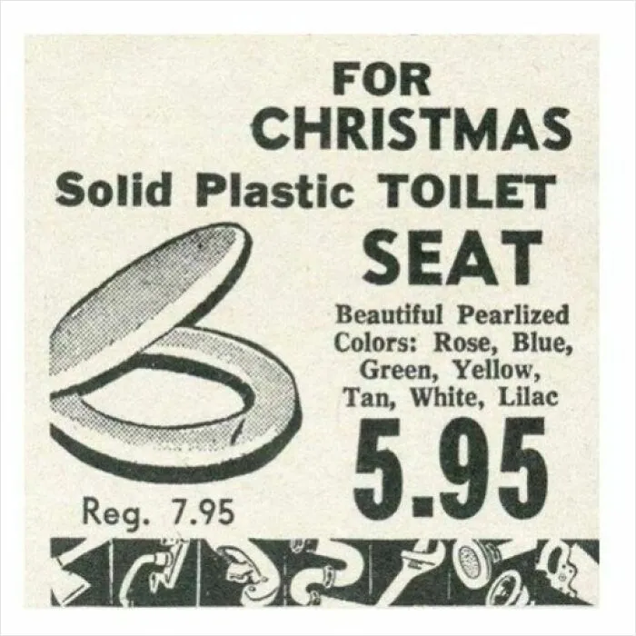 El mejor regalo de Navidad: una tapa de retrete de plástico sólido