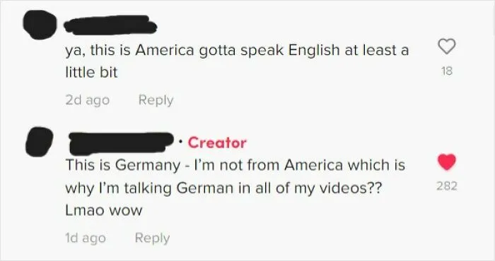 Person Forgets Not Everyone Is American