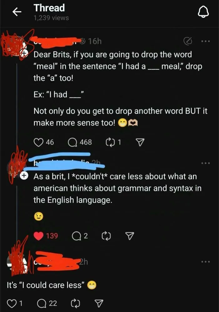 It’s “I Could Care Less”