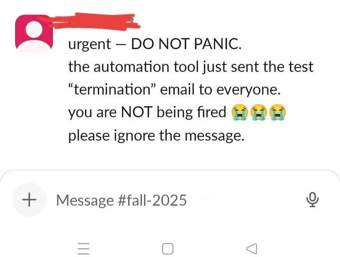 HR Accidentally Sent Everyone A “Termination Notice”- Including The CEO