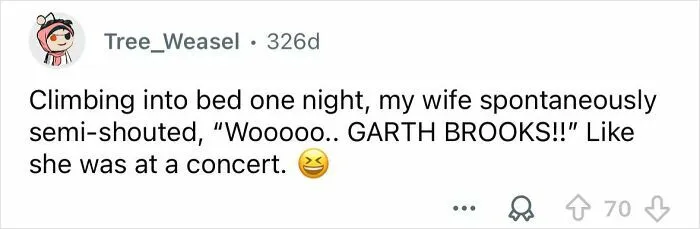 Reddit post showing a funny thing someone said in their sleep, capturing humorous sleep talk shared by people.