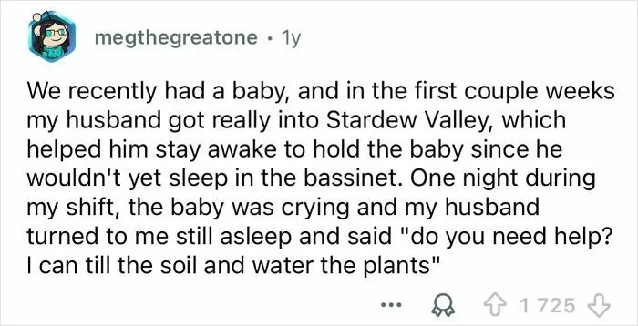 Screenshot of a social media post sharing a funny thing someone said in their sleep about watering plants.