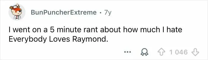 Screenshot of a funny sleep talking post where someone rants about hating the TV show Everybody Loves Raymond.