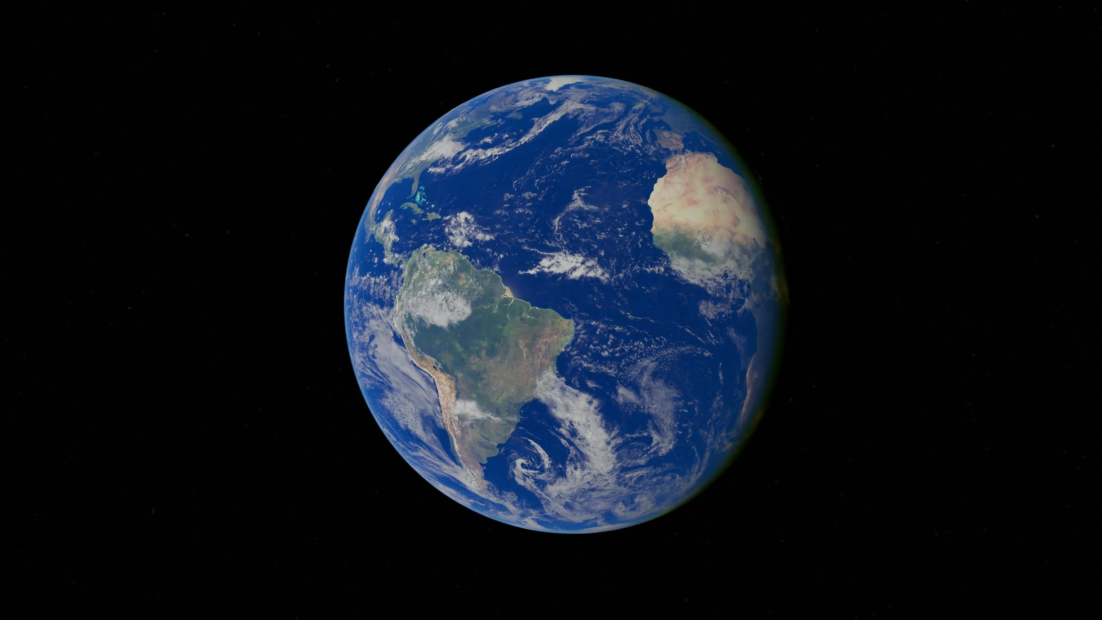 View of Earth from space highlighting the atmosphere layer containing the majority of the planet’s ozone.