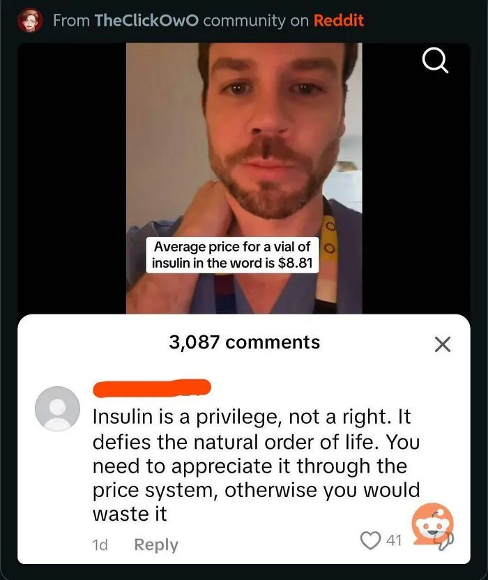 “Insulin Is A Privilege, Not A Right”