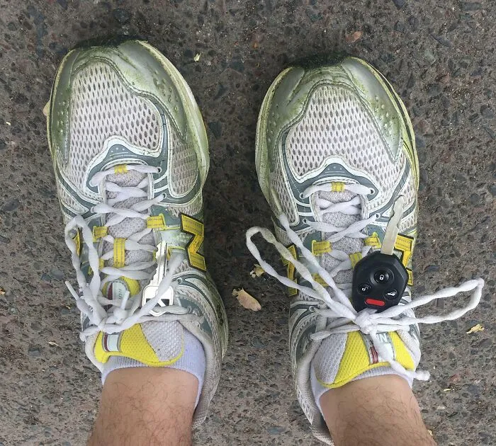 Safe Way To Run With Keys: Thread The Aglet Through Your Car Keys And Then Put The Aglet Through Eyelet With The Key Firmly Attached In The Middle