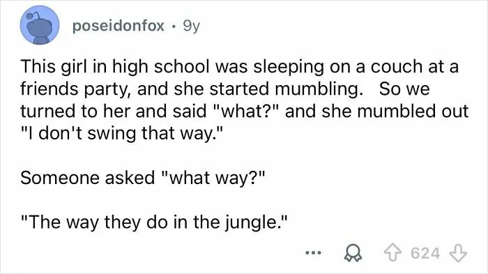 Alt text: A funny sleep talking story shared by users, highlighting the funniest things heard someone say in their sleep.