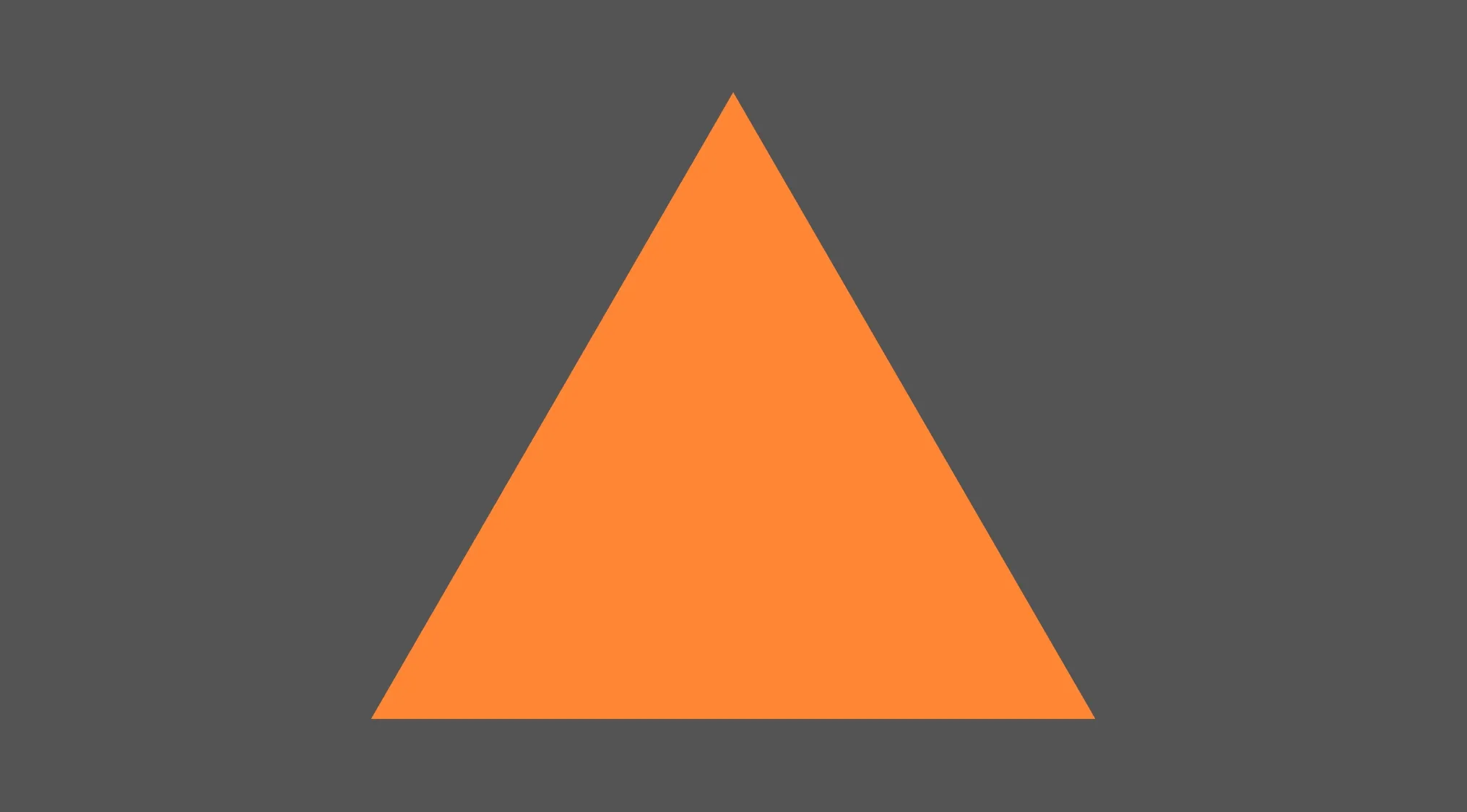 Orange triangle shape on a dark background illustrating vertices in a basic math skills test question.
