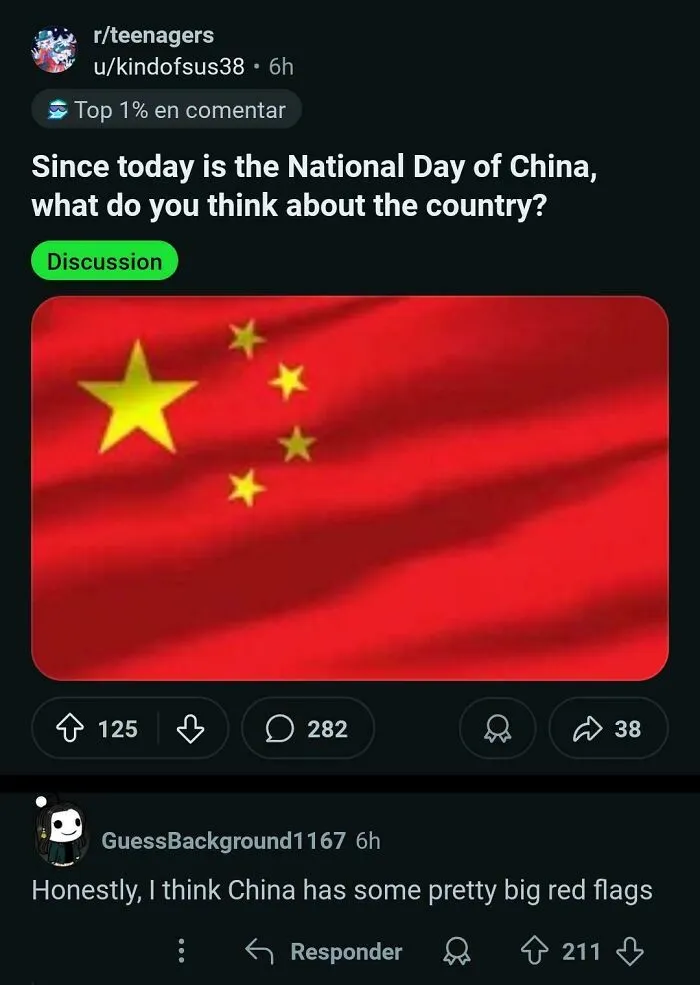 China Has Red Flags