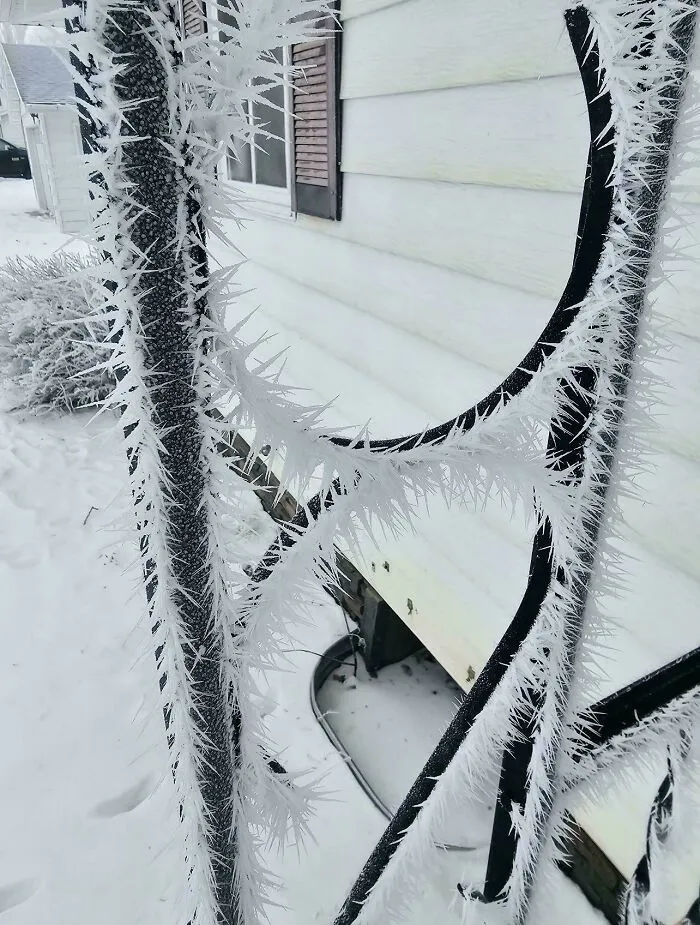 The Way The Snow And Ice Froze On My Porch