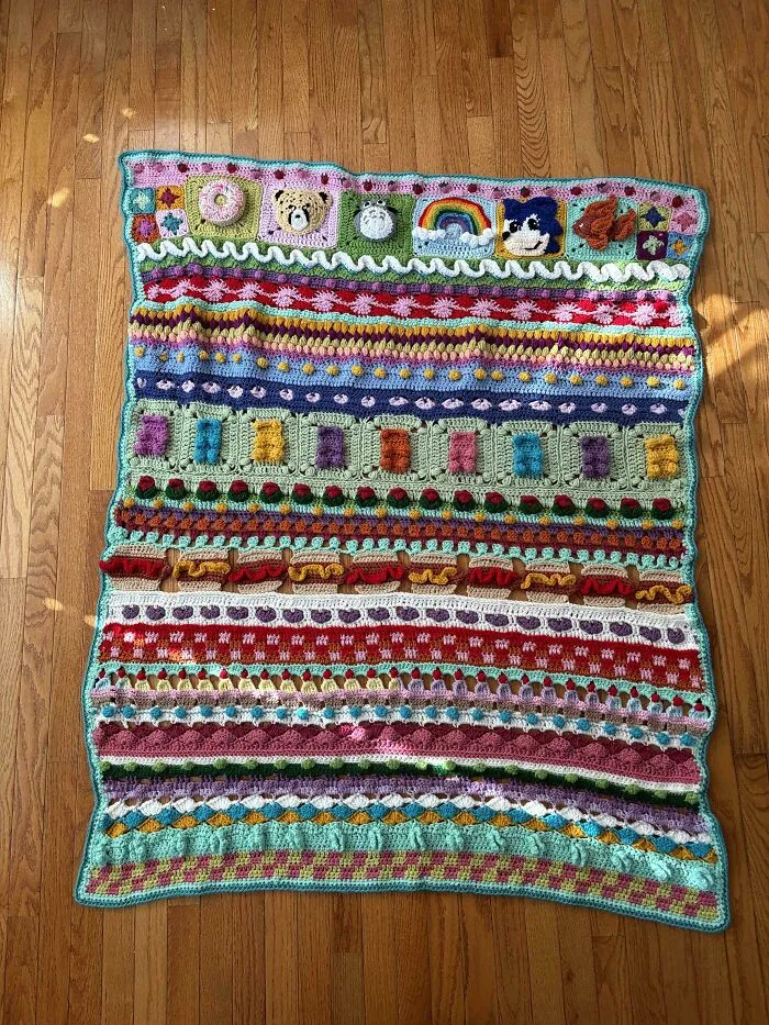 Blanket For My Daughter. It’s Not Perfect And It’s A Little Wonky, But She Loves It