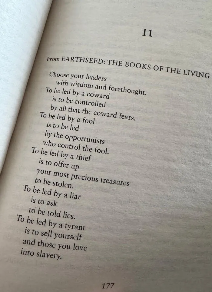 From Octavia E. Butler’s Earthseed Series, 1993