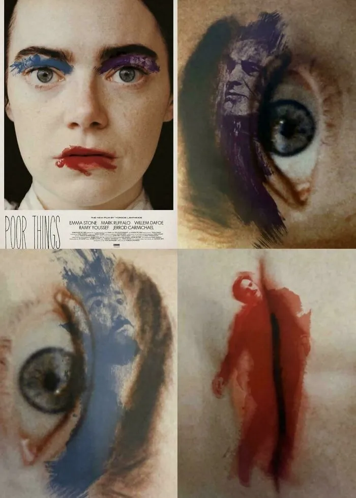 Minimalism influenced creative artistic makeup with eye and face paint designs
