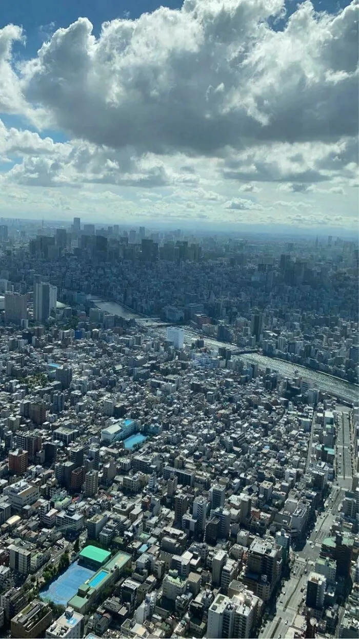 Dense urban hell cityscape under dramatic clouds, illustrating the true price of modern life in a sprawling metropolis.