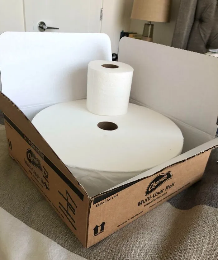 Got This Big Roll Of Toilet Paper As A Gag Gift For Christmas. Who's Laughing Now!?