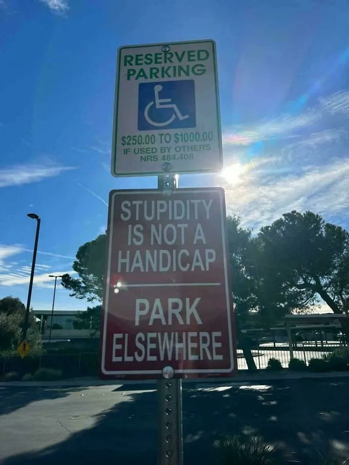 Best Handicap Sign