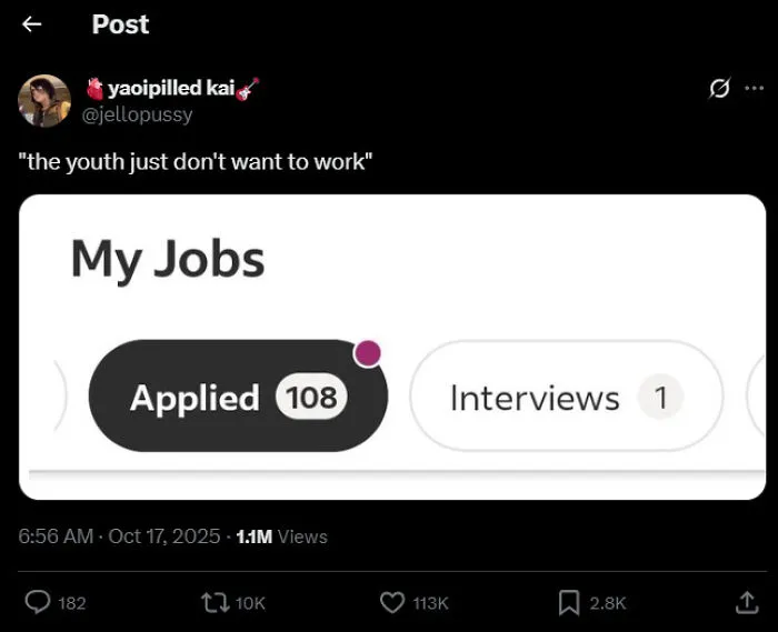 "The Youth Just Don't Want To Work"
