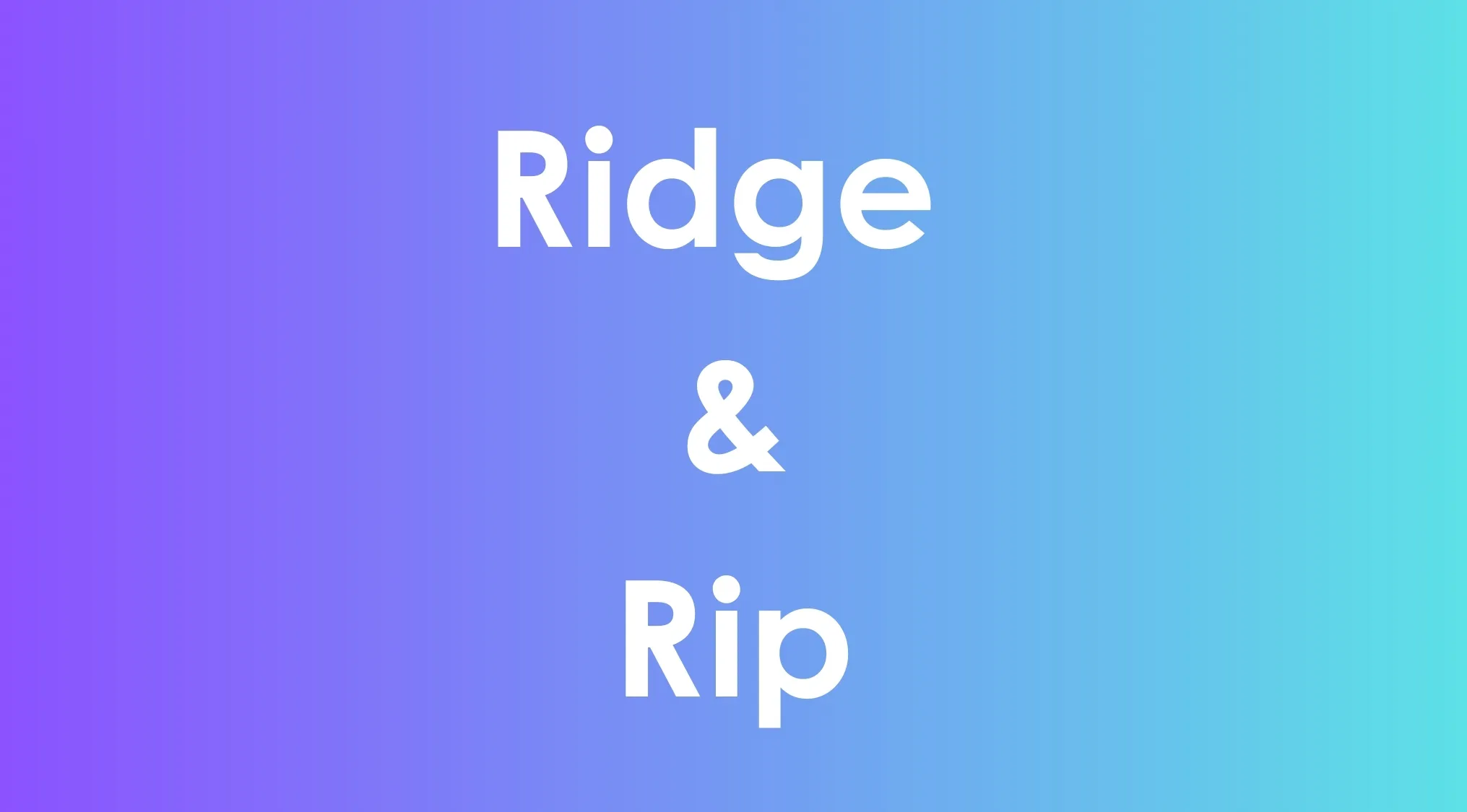 Words ridge and rip shown on a blue and purple gradient background for UK 11+ school test puzzle.