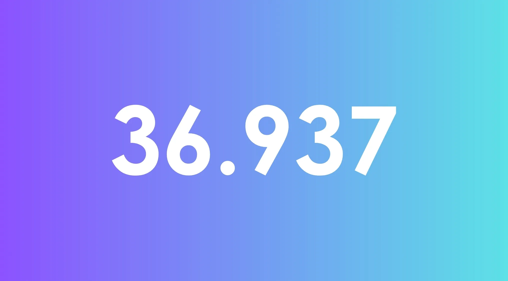 Number 36.937 displayed on a blue to purple gradient background for UK 11 plus school test rounding to the nearest tenth.