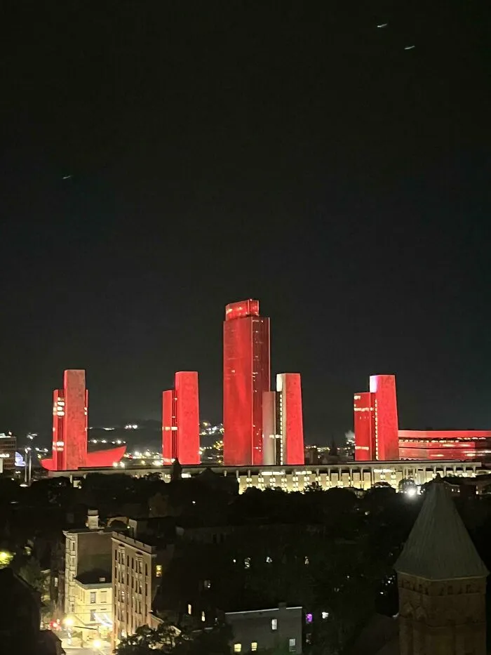 Albany’s Government Building Is Red Tonight