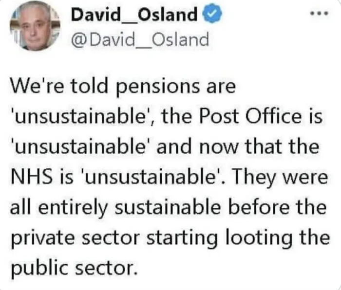 The Right Is Deliberately Undermining Public Services That People Love Inorder To Put More Money In The Pockets Of Those Who Already Have Too Much