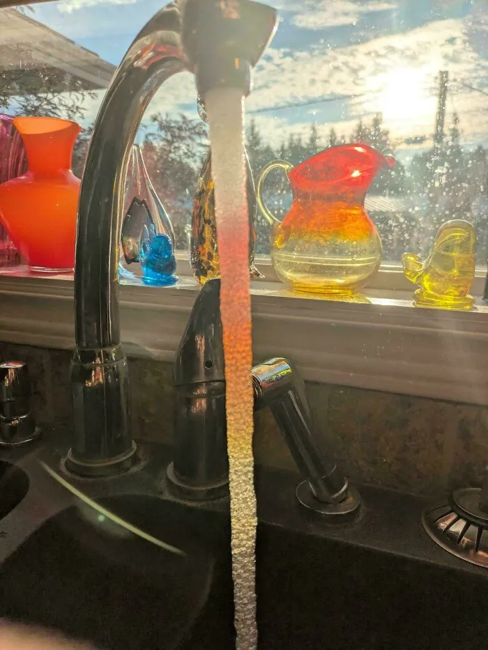 The Sunlight Shines Through The Jug And Makes The Water Look Cool