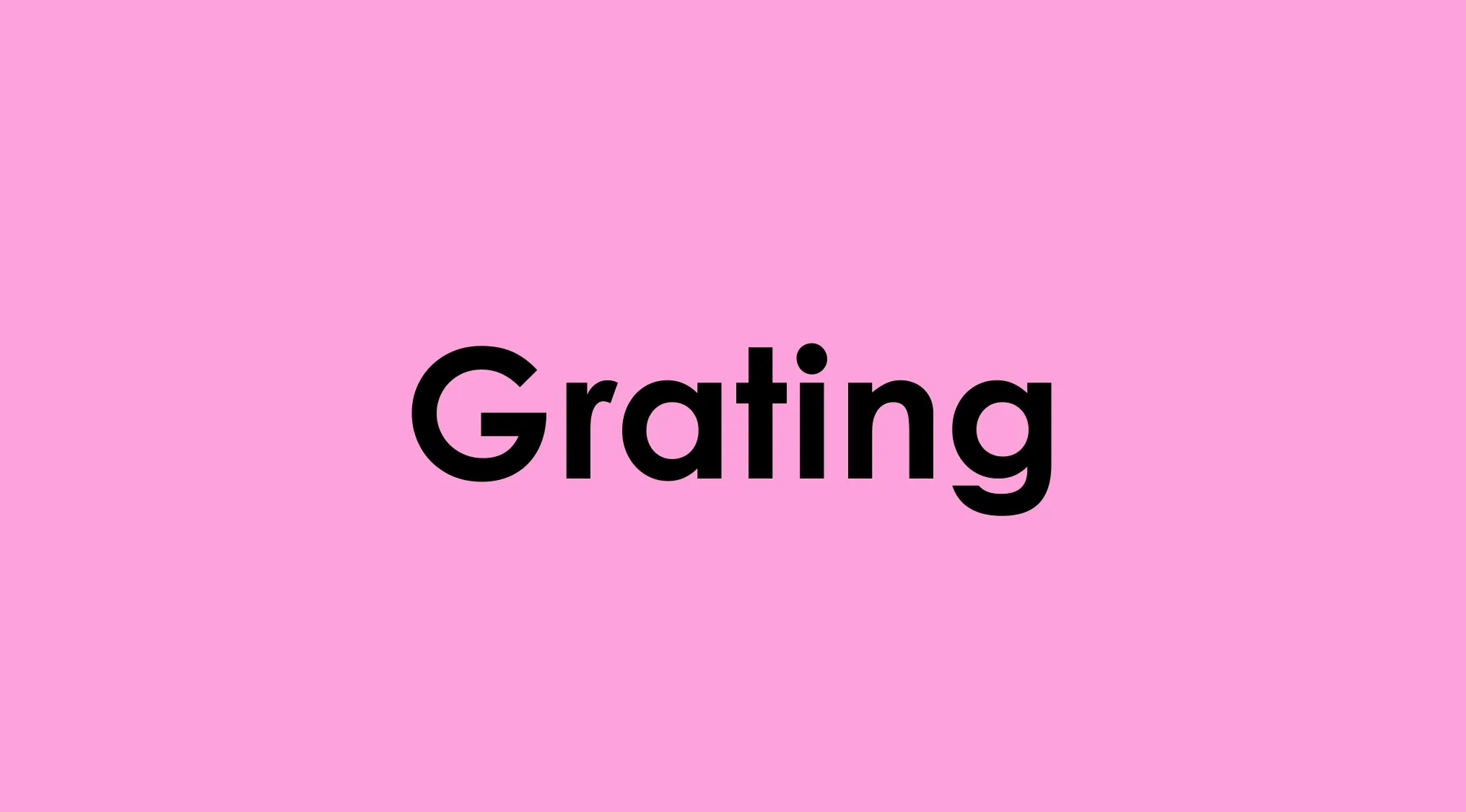 Grating displayed in bold black text on a solid pink background for match the definition with the word activity.