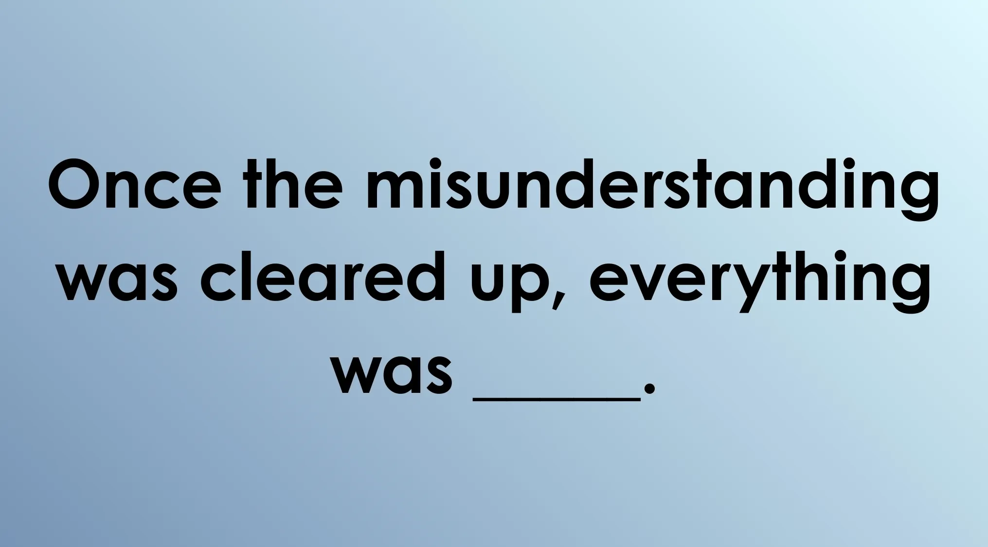 Sentence completion exercise featuring vocabulary words only smart people know on a light blue background.