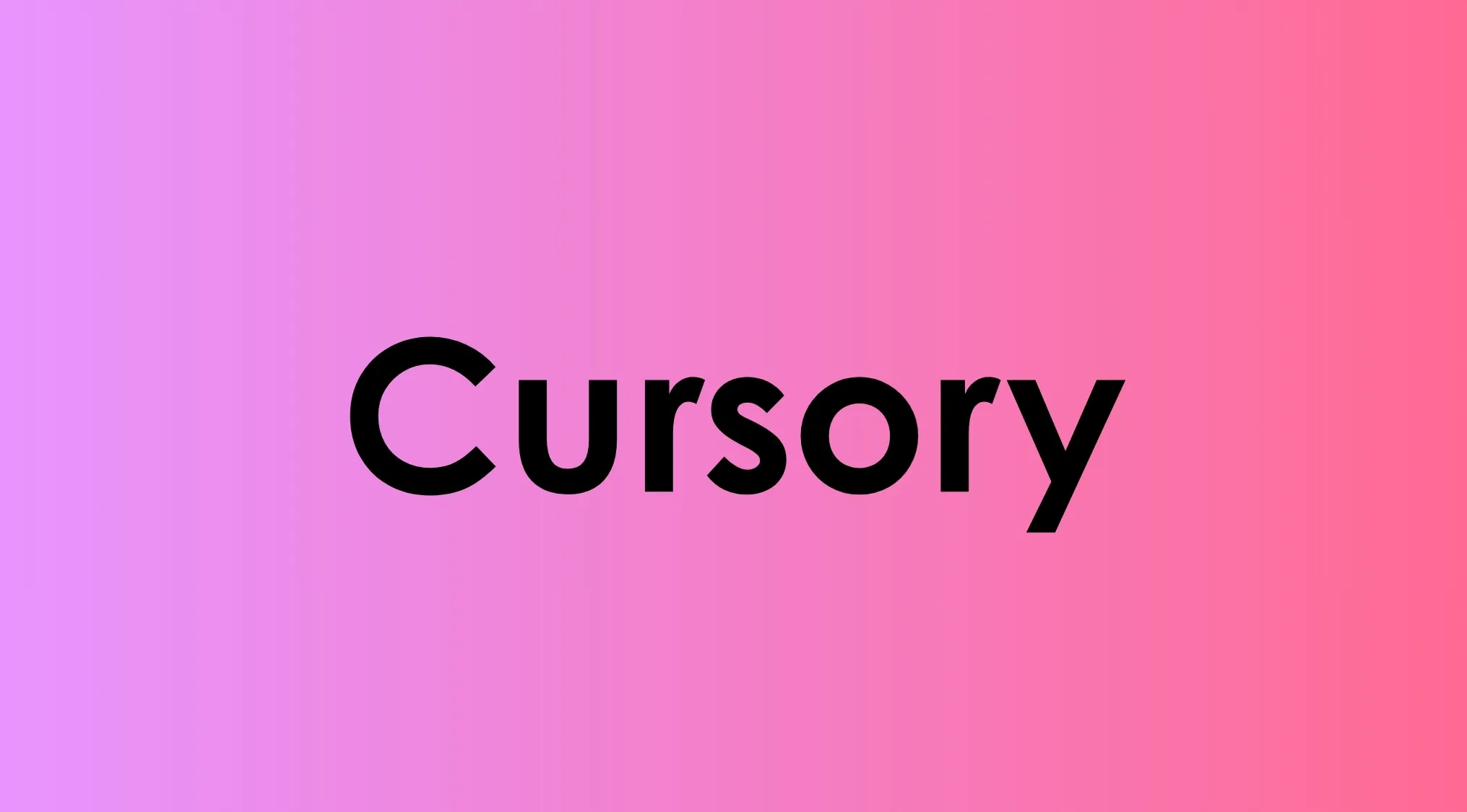 Word cursory displayed on a pink and purple gradient background representing vocabulary words only smart people know.