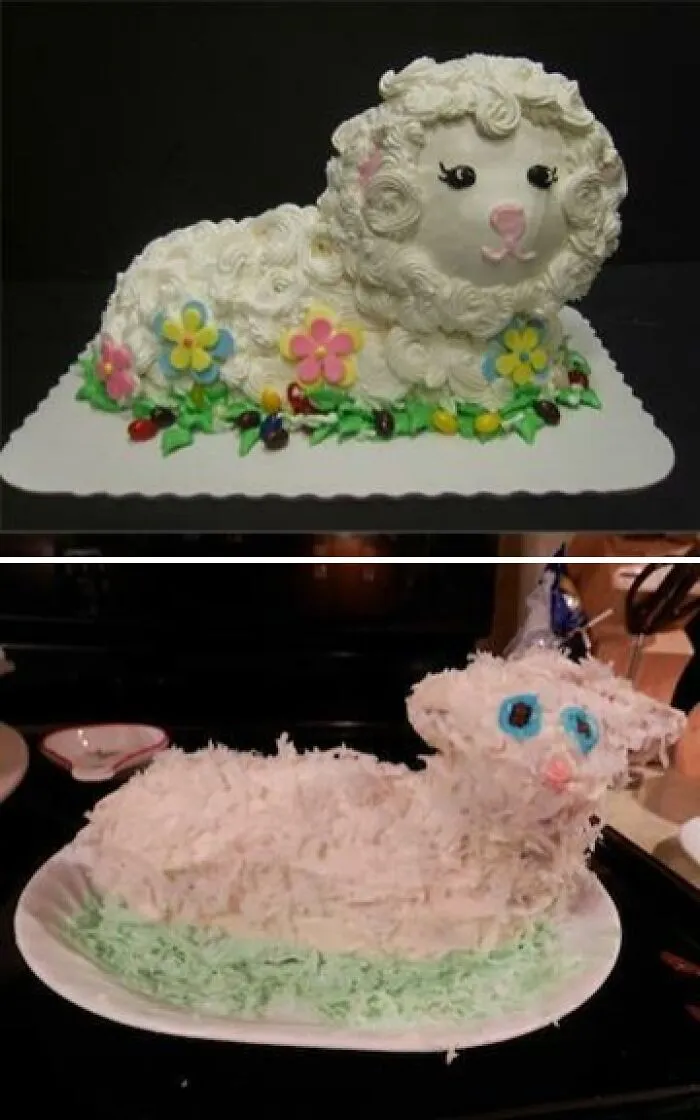 Tarta en forma de cordero