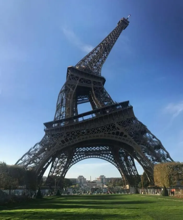 Tried To Take A Panoramic Picture Of The Eiffel Tower Today, It Went Surprisingly Well!