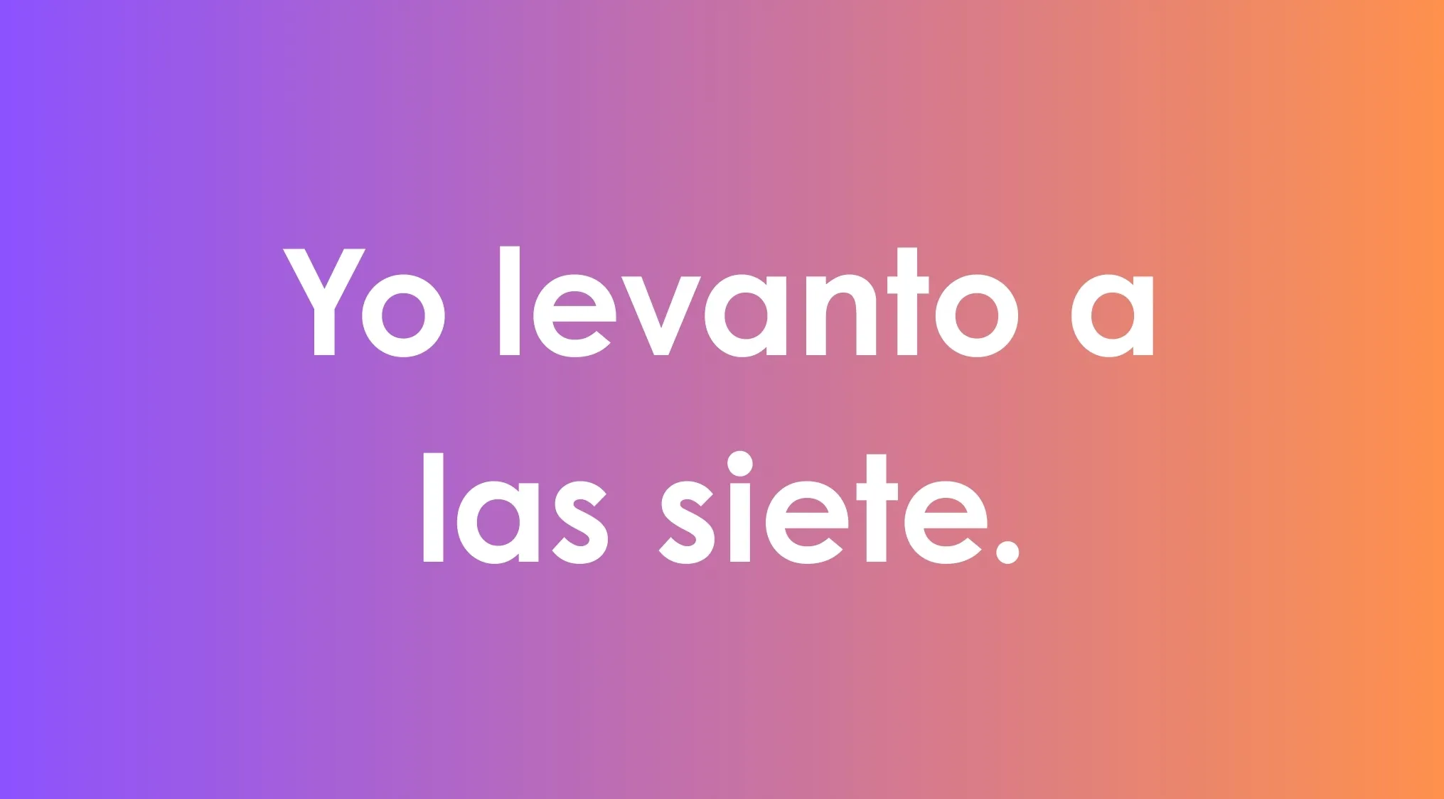 Spanish sentence example shown with no reflexive verb use on a gradient background about language learning.