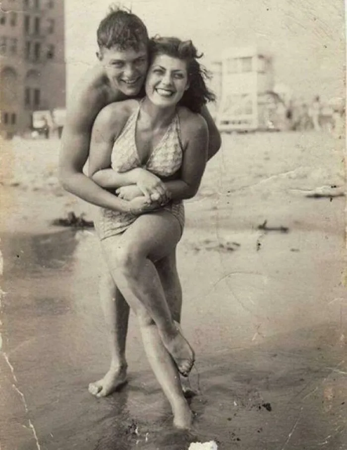 Young Couple At The Beach. 1931